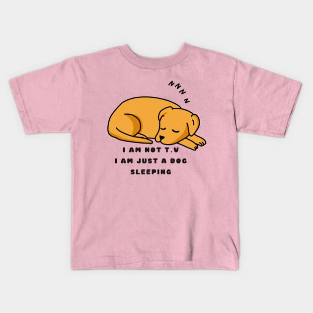 Dog sleeping T-shirt Kids T-Shirt by Threesixty-pets